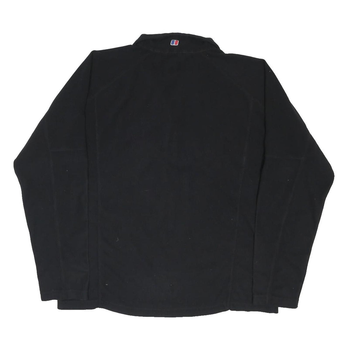 BERGHAUS Mens Black Outdoor Jacket L Polyester Blend Fleece Zip Stand-Up Collar