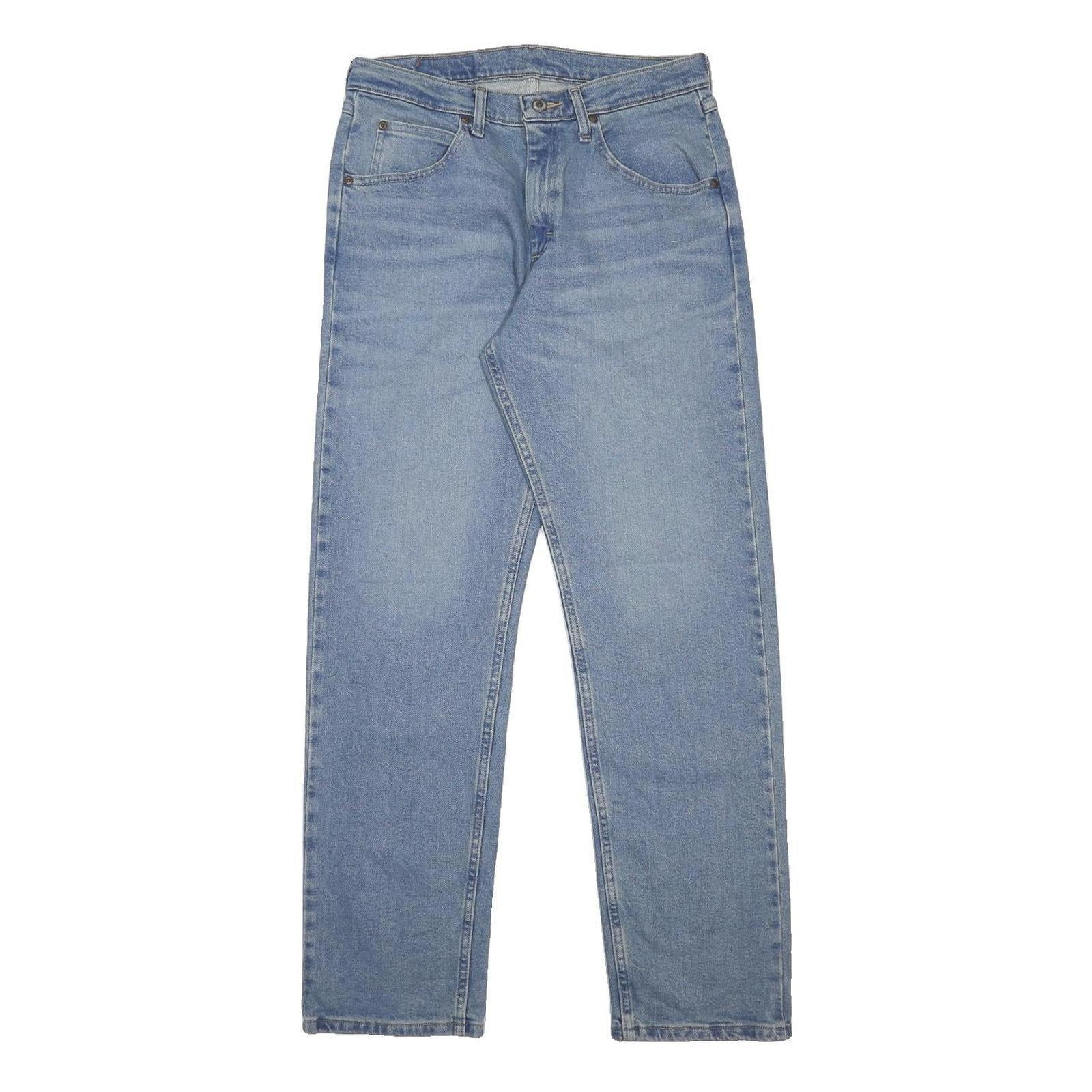 WRANGLER Mens Regular Fit Blue Denim Jeans W30 L32 Classic Style Cotton Blend