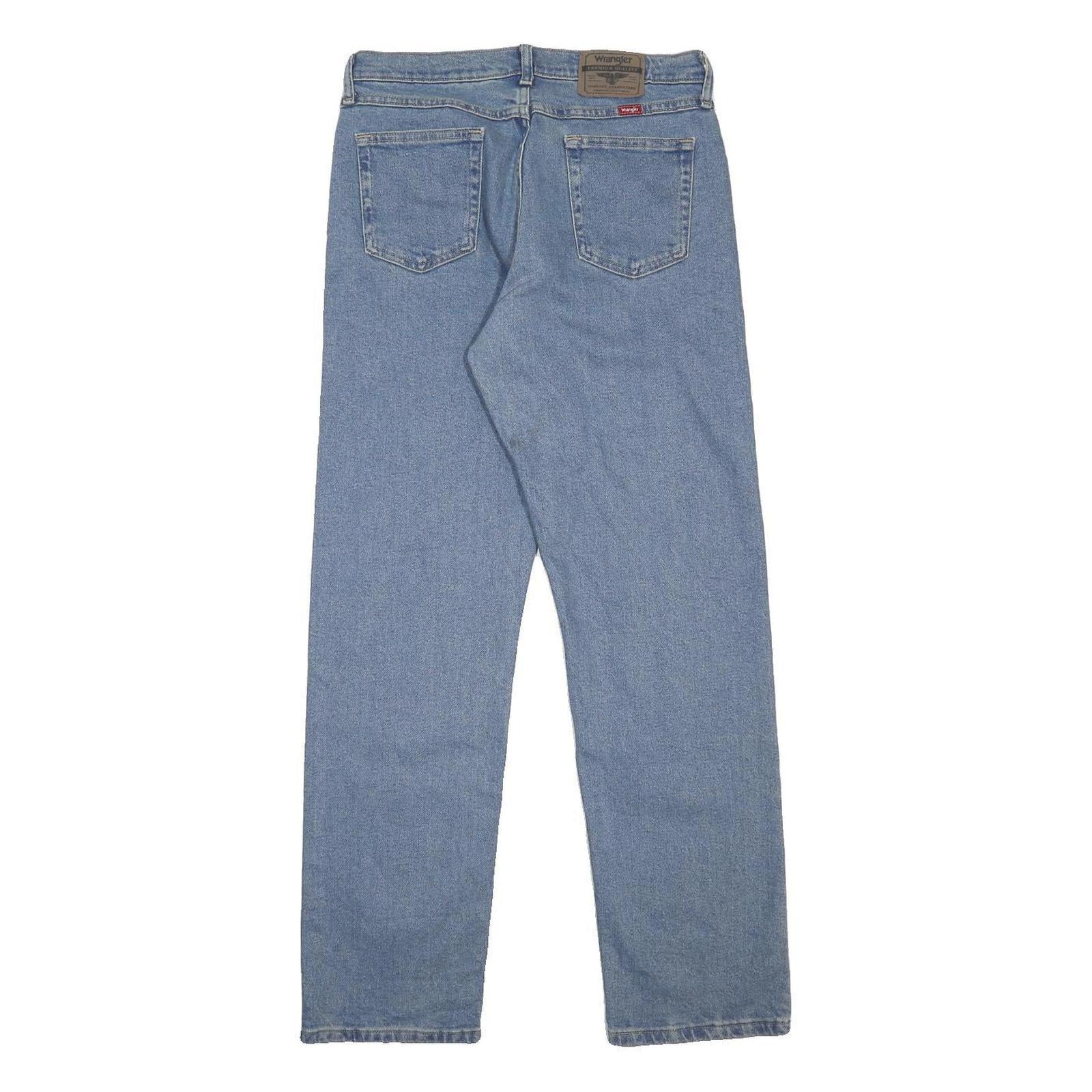 WRANGLER Mens Regular Fit Blue Denim Jeans W30 L32 Classic Style Cotton Blend