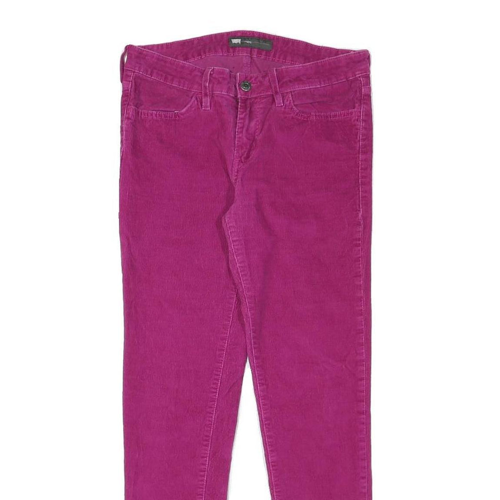 LEVI'S Womens Cotton Blend Purple Slim Skinny Trousers W28 L28 Stylish Fit