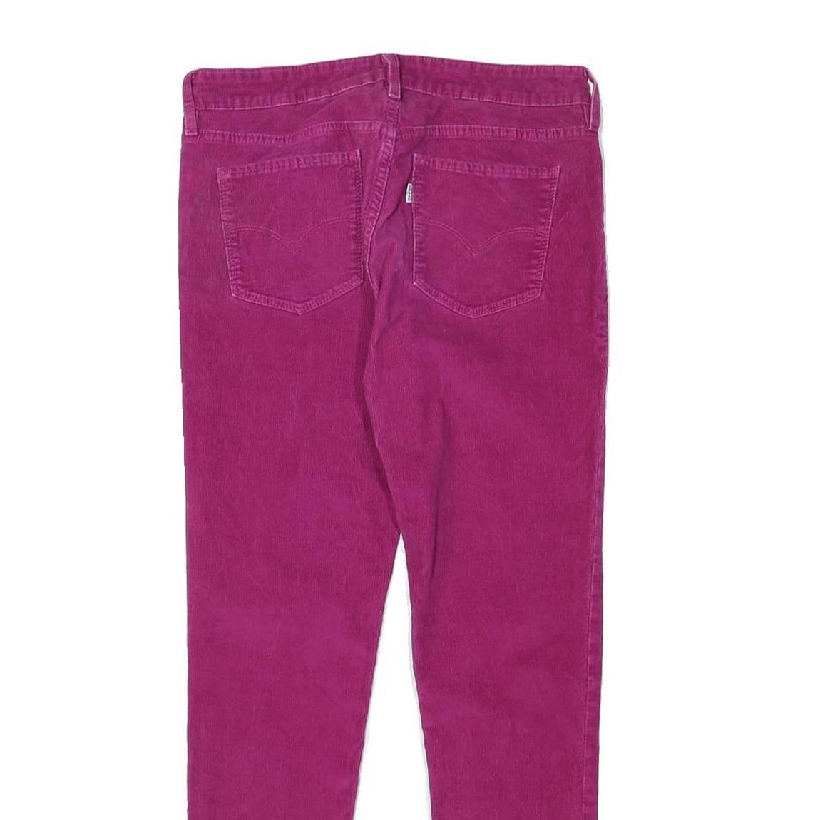 LEVI'S Womens Cotton Blend Purple Slim Skinny Trousers W28 L28 Stylish Fit