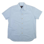 DIESEL Mens Plain Shirt Blue Long Sleeve L