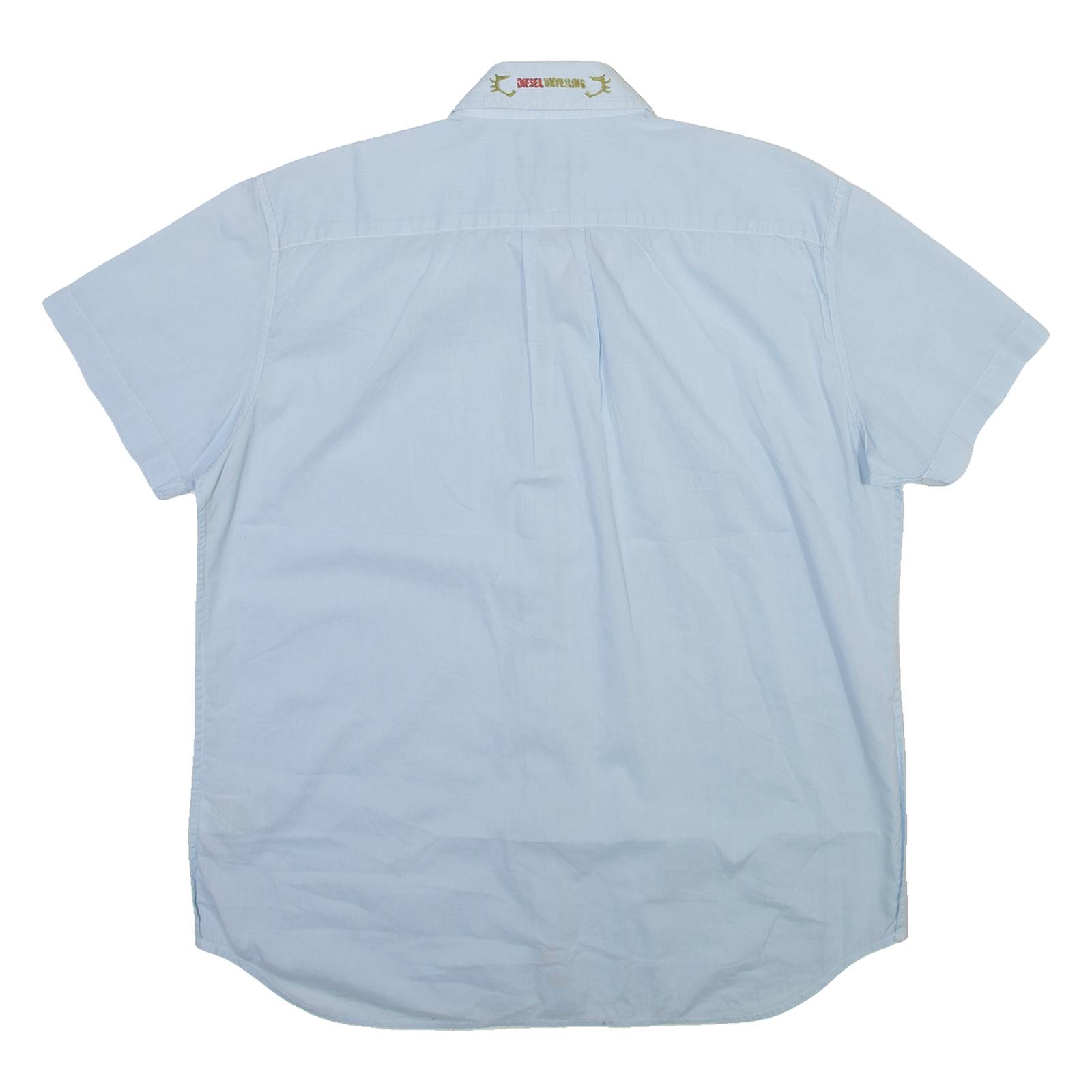 DIESEL Mens Plain Shirt Blue Long Sleeve L