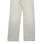 CARHARTT Mens Jeans Beige Regular Straight Denim Light W33 L34 Cotton Blend Zip