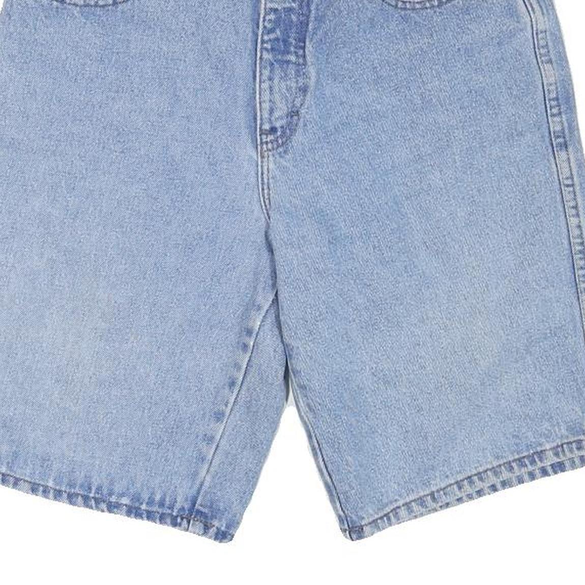 FORENZA Womens Shorts Blue Denim Casual L W28 Cotton Blend Relaxed Fit