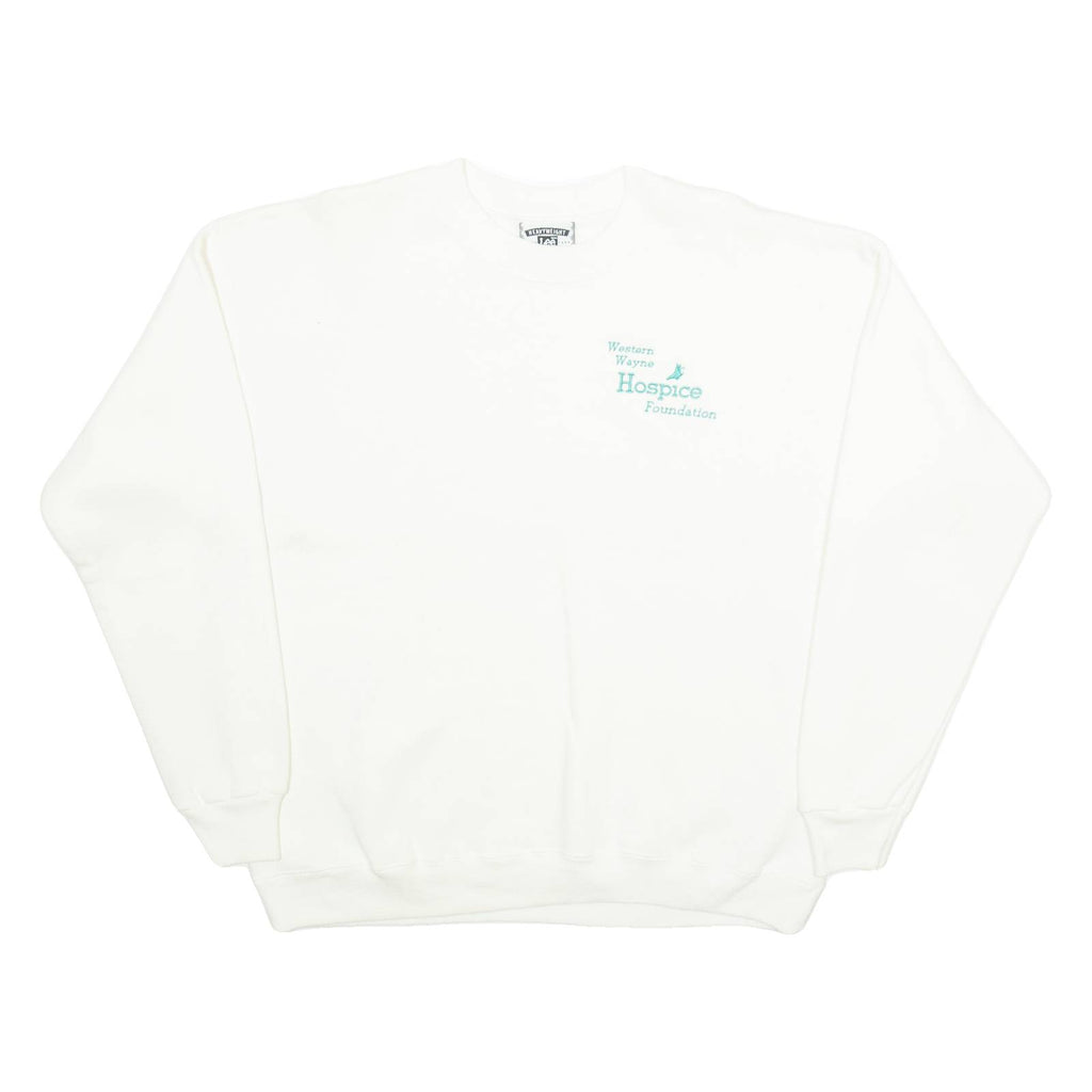 LEE Western Wayne Hospice Foundation Mens Sweatshirt White L