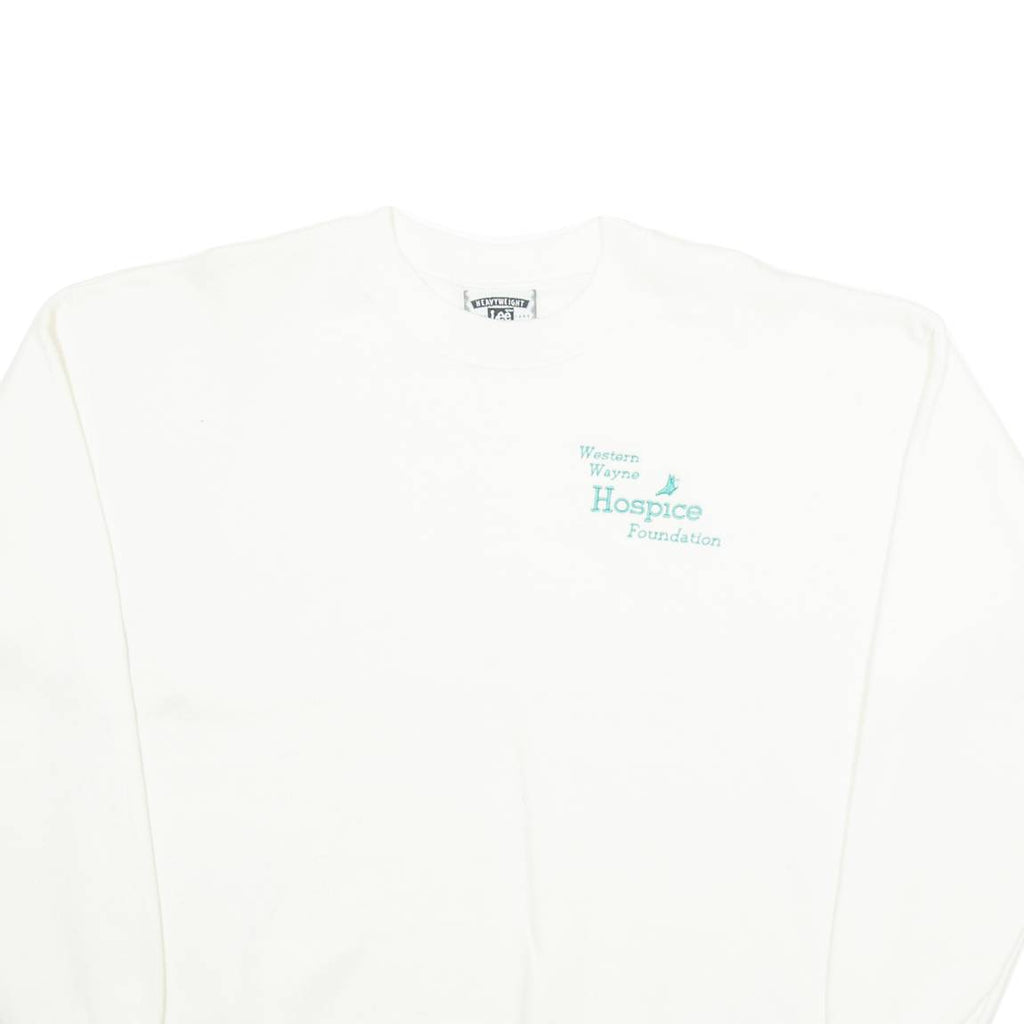 LEE Western Wayne Hospice Foundation Mens Sweatshirt White L