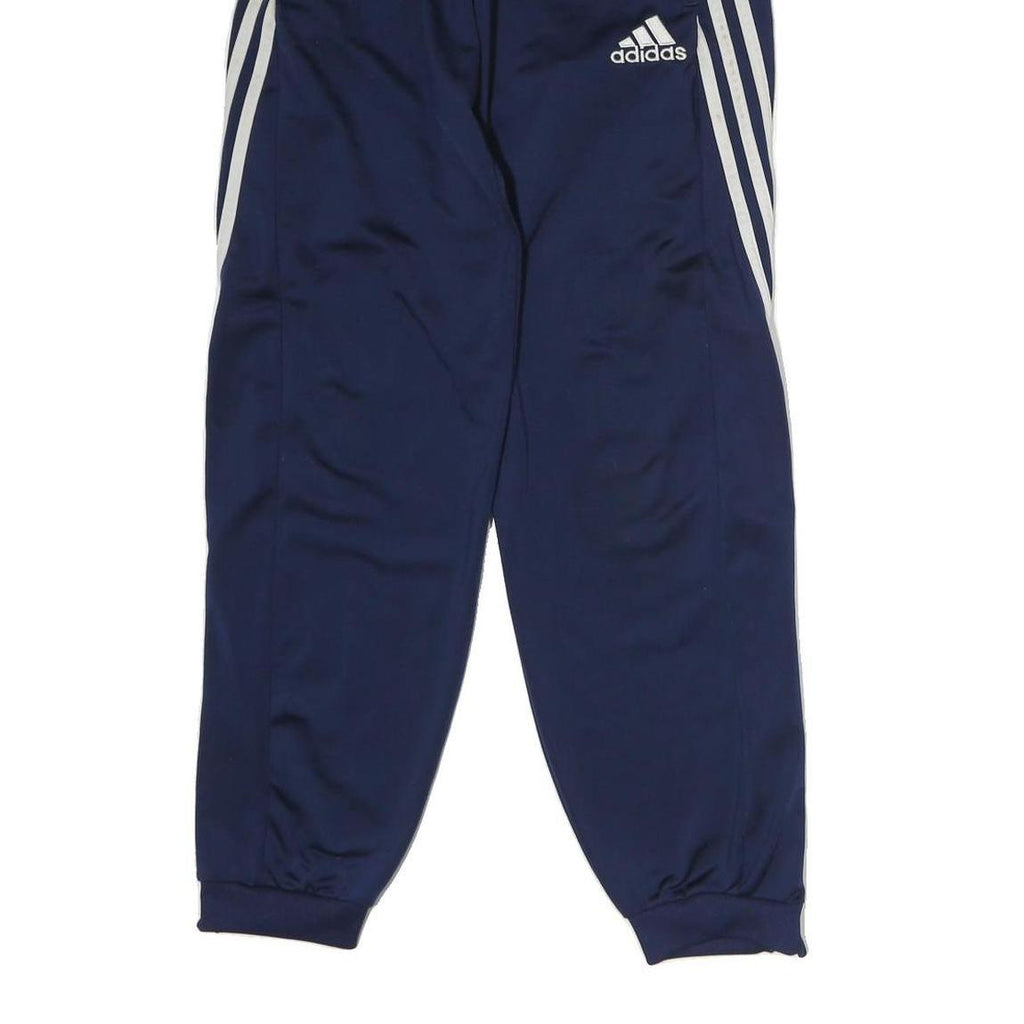 ADIDAS Mens Joggers Navy Blue & White Slim Tapered S W26 L30 Striped Logo