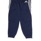 ADIDAS Mens Joggers Navy Blue & White Slim Tapered S W26 L30 Striped Logo