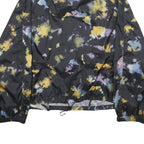 ZARA Womens Black Tie Dye Lightweight Track Jacket L Woven Stripe Outdoor