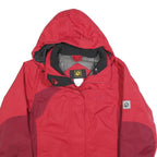 JACK WOLFSKIN Womens Red & Burgundy Outdoor Jacket UK 10 Polyester Blend Zip