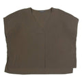 FRENCH CONNECTION Womens Oversized Top Green V-Neck Sleeveless L