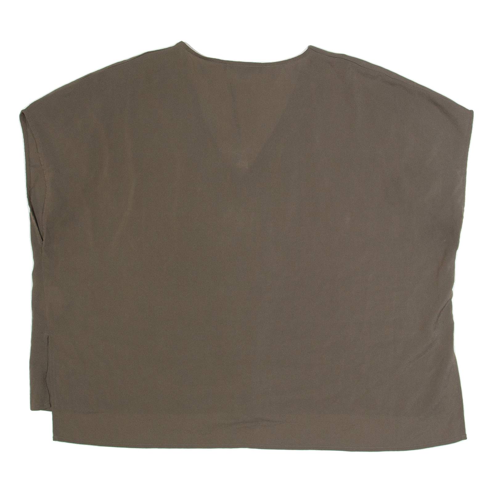 FRENCH CONNECTION Womens Oversized Top Green V-Neck Sleeveless L