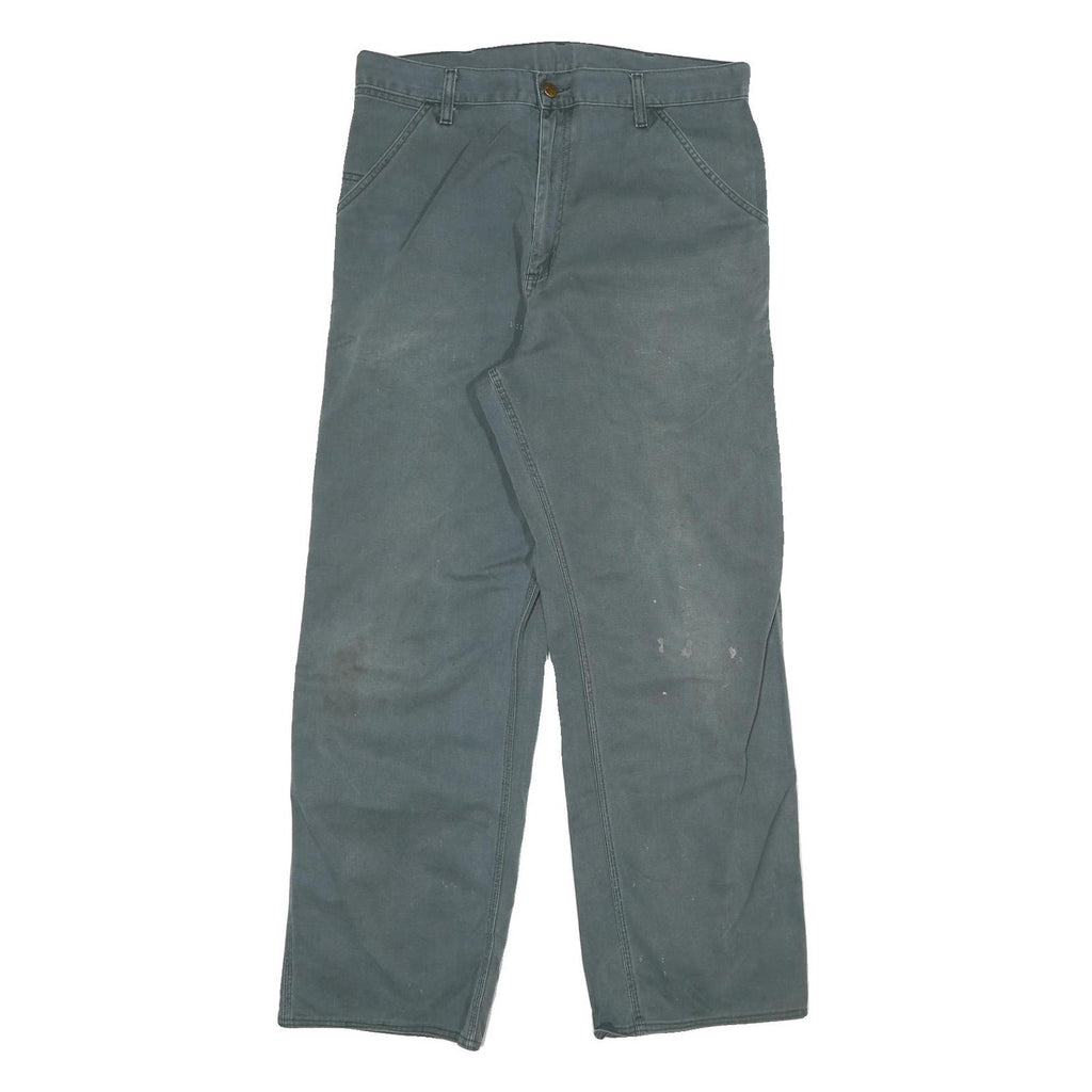 CARHARTT Mens Cotton Blend Relaxed W34 L30 Workwear Combat Trousers Zip Closure