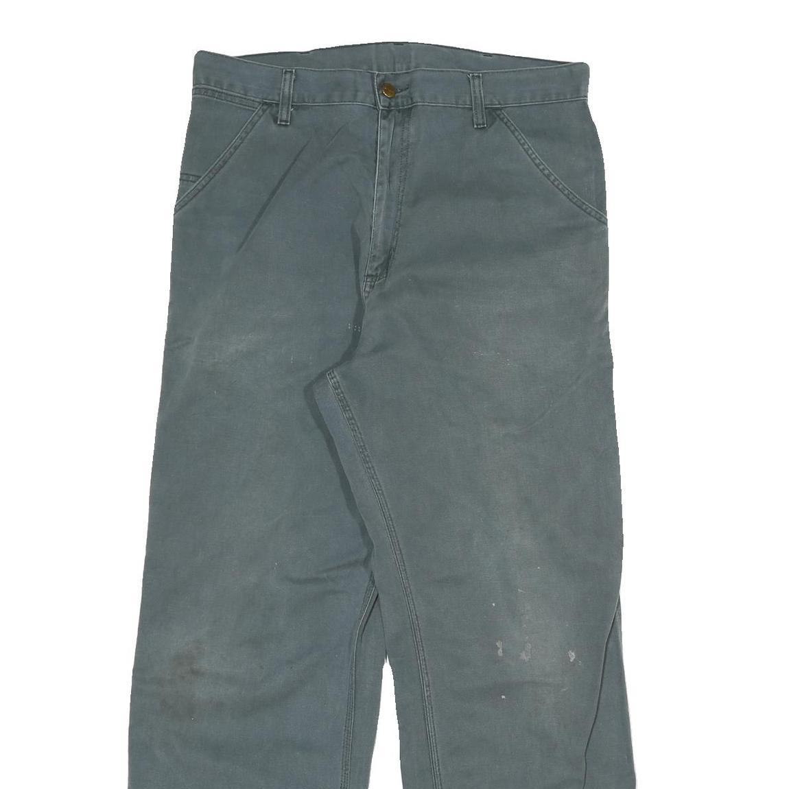 CARHARTT Mens Cotton Blend Relaxed W34 L30 Workwear Combat Trousers Zip Closure