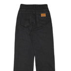 WRANGLER Womens Relaxed Black Denim Jeans W26 L30 Classic Cotton Blend Zip