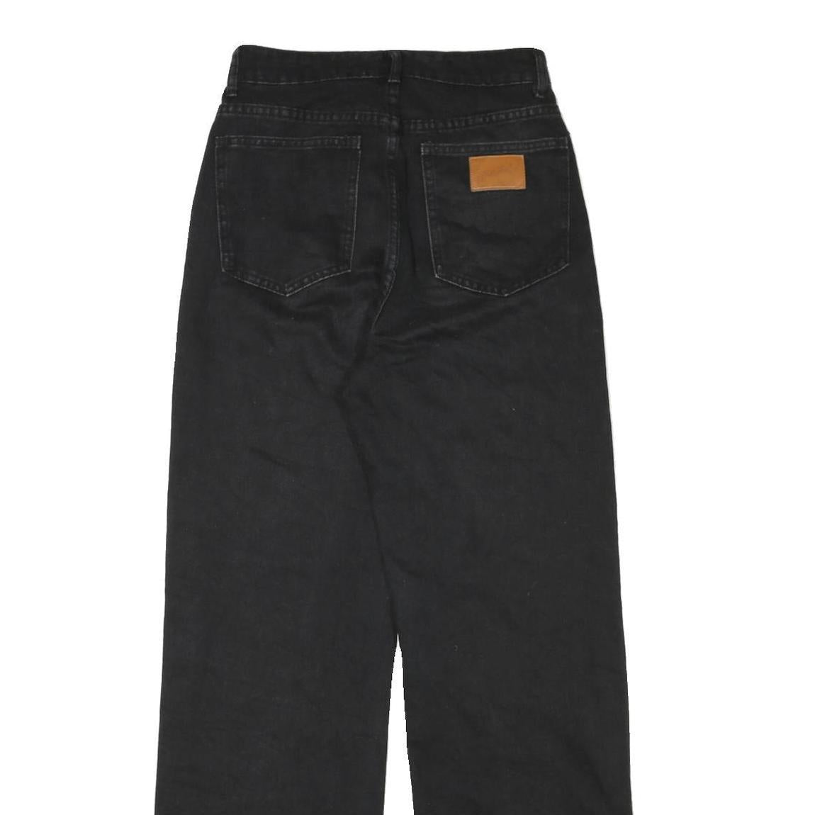 WRANGLER Womens Relaxed Black Denim Jeans W26 L30 Classic Cotton Blend Zip