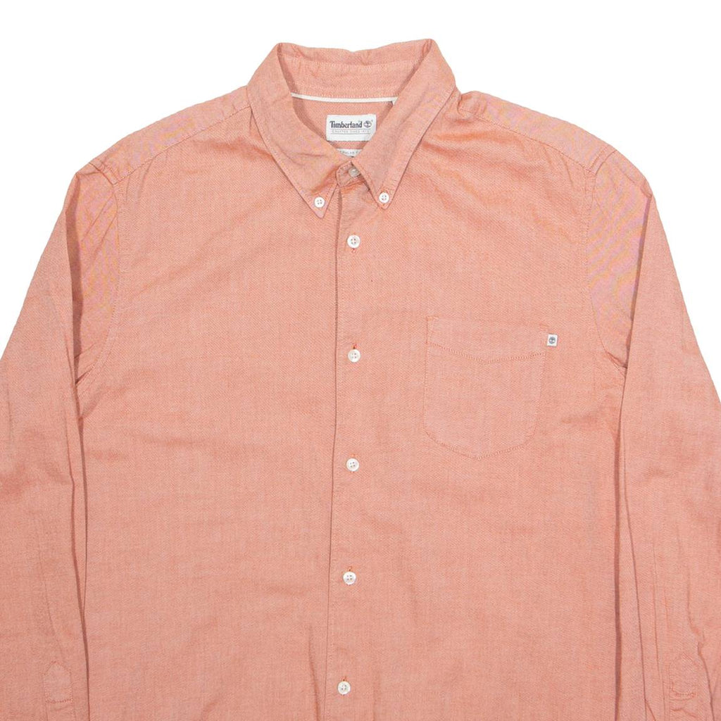TIMBERLAND Mens Plain Shirt Orange Long Sleeve L