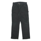 CARHARTT Mens Cotton Black Relaxed Straight Trousers W32 L30 Workwear Casual