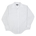CHALLENGER Mens White & Grey Stripe Shirt XL Classic Button Sleeve