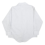 CHALLENGER Mens White & Grey Stripe Shirt XL Classic Button Sleeve