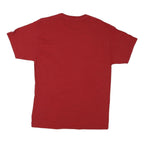 CHAMPION Mens Red Chico State Baseball Graphic T-Shirt L Short Sleeve Crew Neck