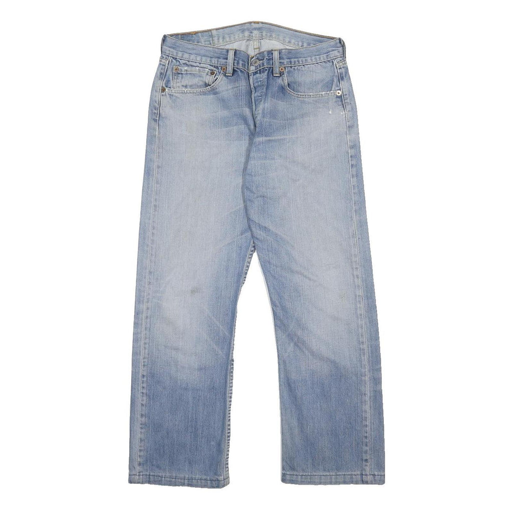 LEVI'S 501 Mens Jeans Blue Regular Straight Denim Light W31 L27 Classic Button