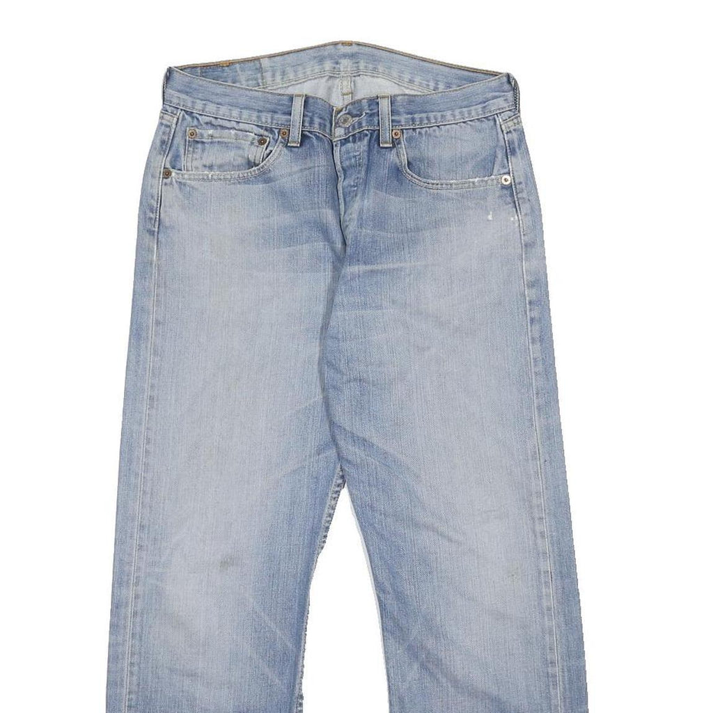 LEVI'S 501 Mens Jeans Blue Regular Straight Denim Light W31 L27 Classic Button