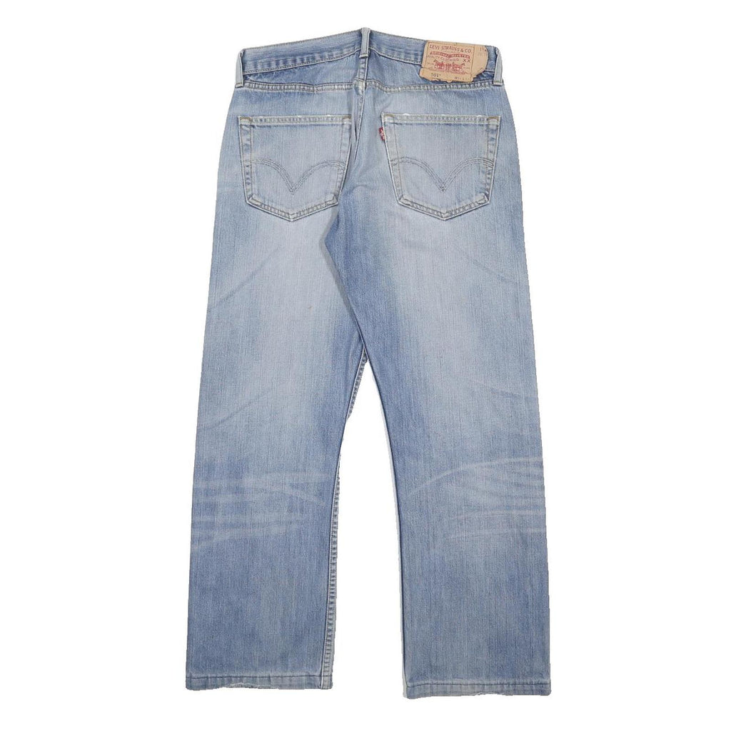 LEVI'S 501 Mens Jeans Blue Regular Straight Denim Light W31 L27 Classic Button