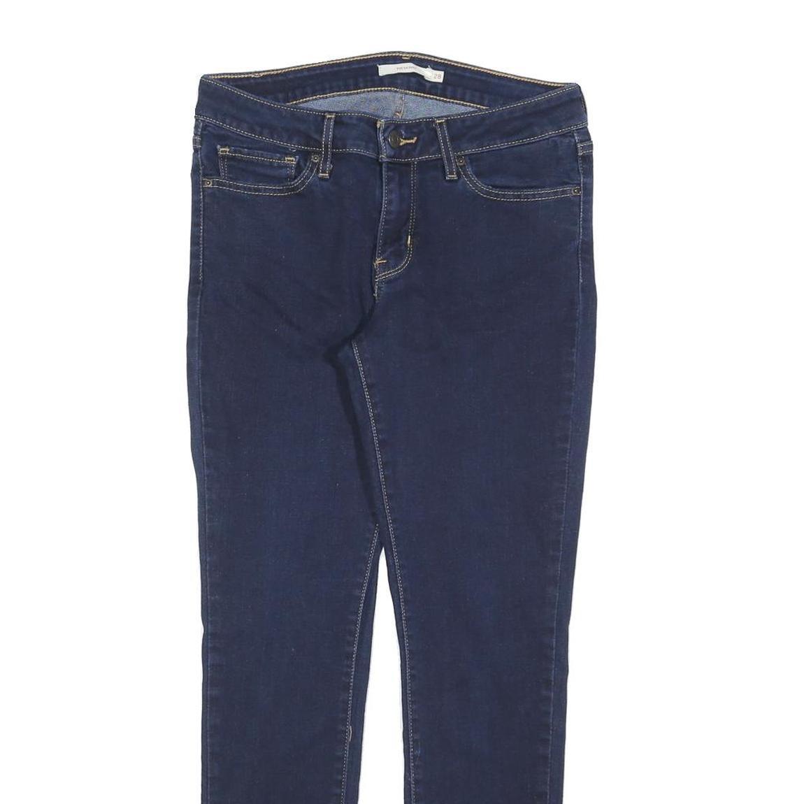 LEVI'S 711 Womens Slim Blue Denim Regular Slim Skinny W28 L30 Stretch Cotton
