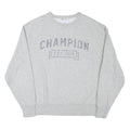 CHAMPION Mens Grey Logo Crew Neck L Sweatshirt Cotton Blend Pullover
