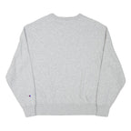 CHAMPION Mens Grey Logo Crew Neck L Sweatshirt Cotton Blend Pullover