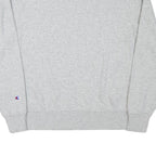 CHAMPION Mens Grey Logo Crew Neck L Sweatshirt Cotton Blend Pullover