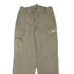 EIDER Mens Relaxed Beige Cargo Trousers W28 L27 Cotton Blend Zip Casual Workwear