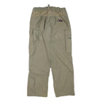 EIDER Mens Relaxed Beige Cargo Trousers W28 L27 Cotton Blend Zip Casual Workwear