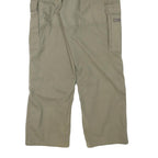 EIDER Mens Relaxed Beige Cargo Trousers W28 L27 Cotton Blend Zip Casual Workwear