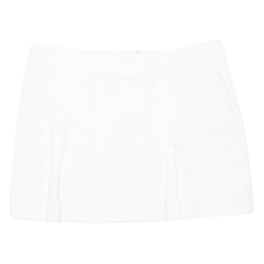 H&M Pleated Womens Mini Skirt White Short M