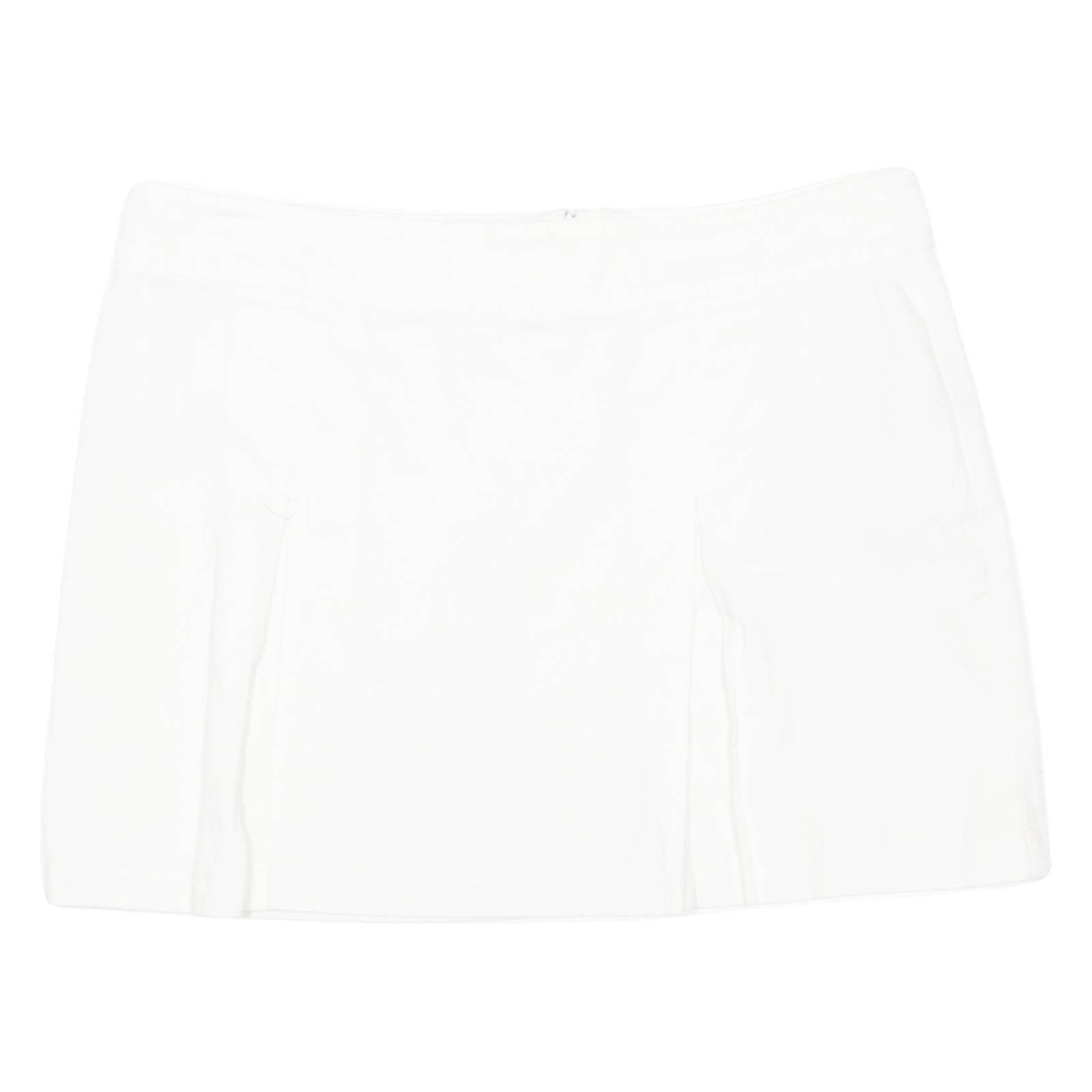H&M Pleated Womens Mini Skirt White Short M