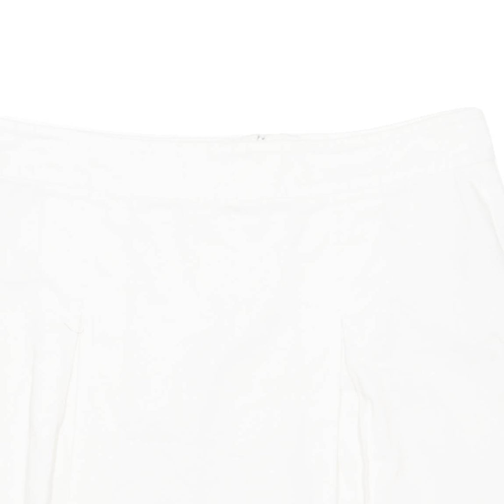 H&M Pleated Womens Mini Skirt White Short M