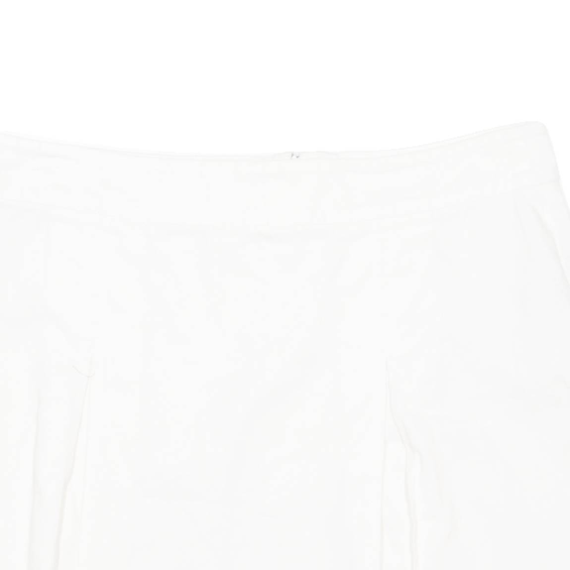 H&M Pleated Womens Mini Skirt White Short M