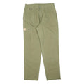 Mens Cotton Blend Regular Fit Beige Cargo Trousers W32 L32 Zip Closure Casual