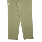Mens Cotton Blend Regular Fit Beige Cargo Trousers W32 L32 Zip Closure Casual