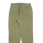 Mens Cotton Blend Regular Fit Beige Cargo Trousers W32 L32 Zip Closure Casual