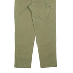 Mens Cotton Blend Regular Fit Beige Cargo Trousers W32 L32 Zip Closure Casual