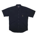 CHAPS RALPH LAUREN Mens Blue & Navy Button Down Short Sleeve Shirt M Relaxed Fit
