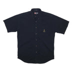 CHAPS RALPH LAUREN Mens Blue & Navy Button Down Short Sleeve Shirt M Relaxed Fit