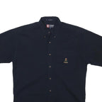 CHAPS RALPH LAUREN Mens Blue & Navy Button Down Short Sleeve Shirt M Relaxed Fit