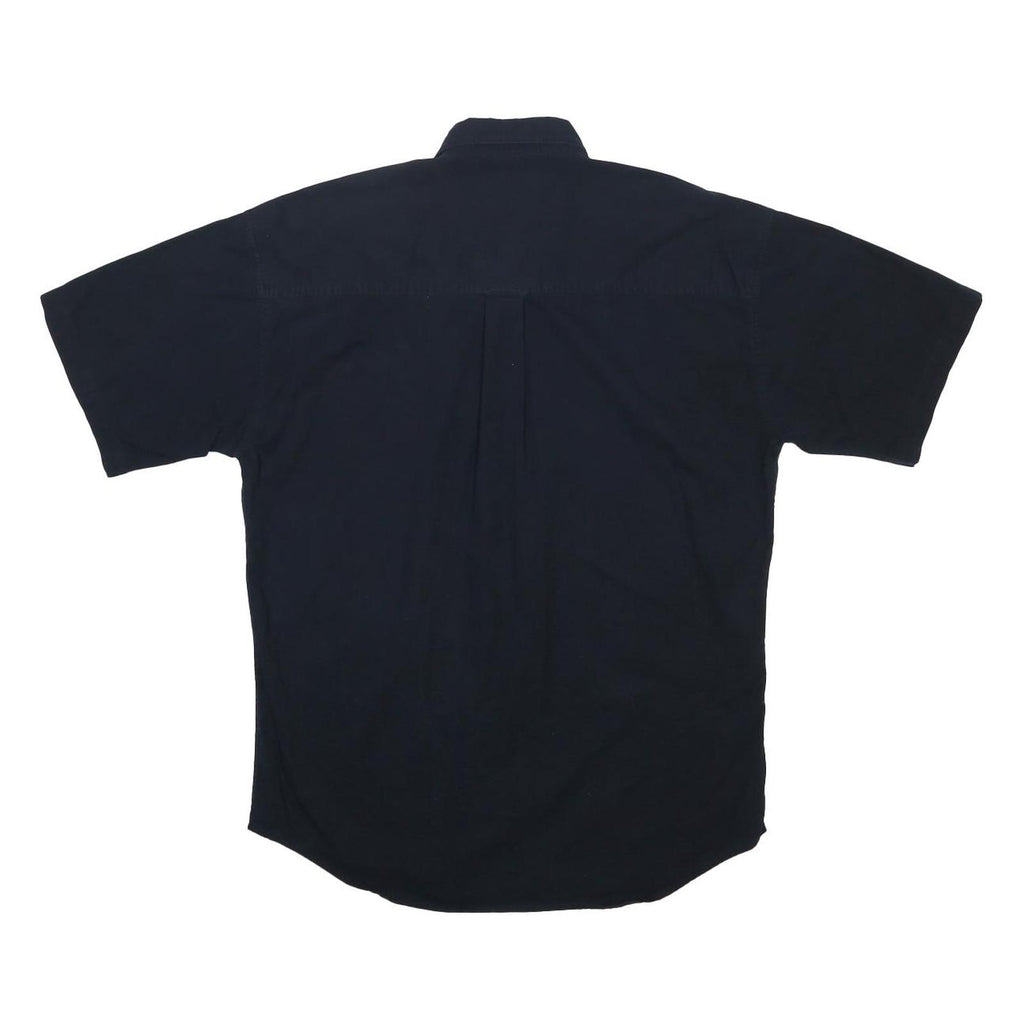 CHAPS RALPH LAUREN Mens Blue & Navy Button Down Short Sleeve Shirt M Relaxed Fit