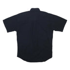 CHAPS RALPH LAUREN Mens Blue & Navy Button Down Short Sleeve Shirt M Relaxed Fit