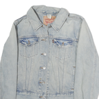 LEVI'S Womens Blue Denim Cotton Classic Jacket L Button Closure
